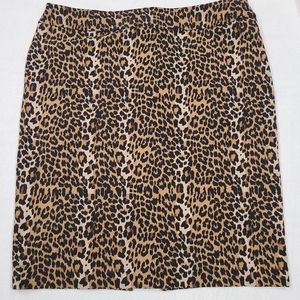 Leopard print pencil skirt